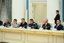 Prezident İlham Əliyevin və Rusiya Prezidenti Vladimir Putinin Baykal-Amur magistralının 50 illik yubileyi münasibətilə dəmir yolu sahəsinin veteranları və işçiləri ilə birgə görüşü keçirilib (FOTO/VİDEO) (YENİLƏNİB)