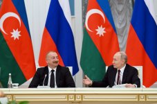 Prezident İlham Əliyevin və Rusiya Prezidenti Vladimir Putinin Baykal-Amur magistralının 50 illik yubileyi münasibətilə dəmir yolu sahəsinin veteranları və işçiləri ilə birgə görüşü keçirilib (FOTO/VİDEO) (YENİLƏNİB)