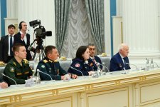 Prezident İlham Əliyevin və Rusiya Prezidenti Vladimir Putinin Baykal-Amur magistralının 50 illik yubileyi münasibətilə dəmir yolu sahəsinin veteranları və işçiləri ilə birgə görüşü keçirilib (FOTO/VİDEO) (YENİLƏNİB)