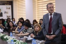 BSU-da akademik Vaqif Abbasovla görüş keçirilib (FOTO)
