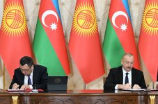 Azərbaycan-Qırğızıstan sənədlərinin imzalanması mərasimi olub (FOTO/VİDEO) (YENİLƏNİB)