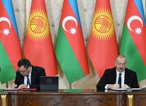 Azərbaycan-Qırğızıstan sənədlərinin imzalanması mərasimi olub (FOTO/VİDEO) (YENİLƏNİB)