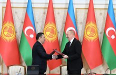 Azərbaycan-Qırğızıstan sənədlərinin imzalanması mərasimi olub (FOTO/VİDEO) (YENİLƏNİB)