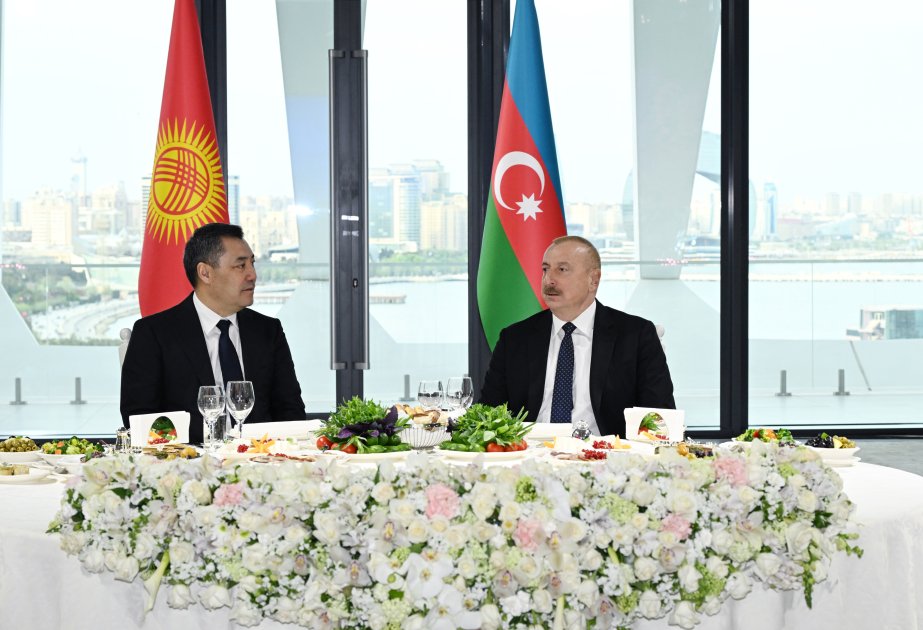 Prezident İlham Əliyevin adından Prezident Sadır Japarovun şərəfinə dövlət ziyafəti verilib (YENİLƏNİB) (FOTO)