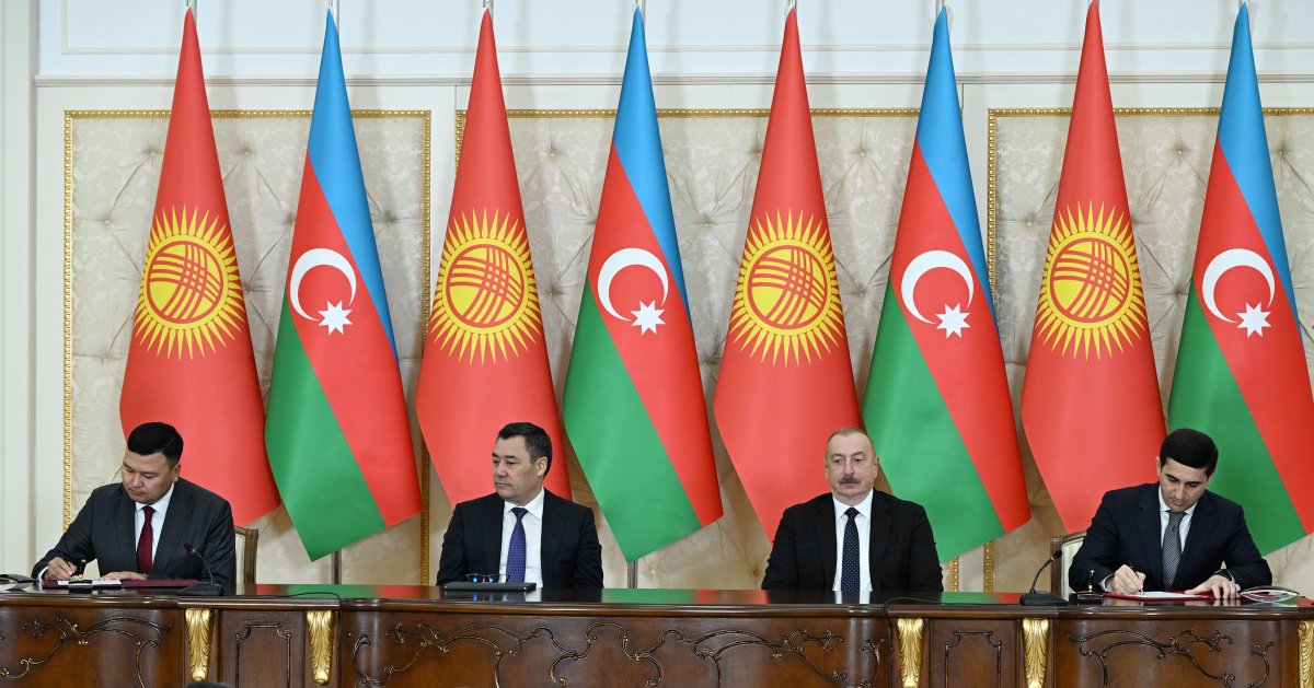 Azərbaycan-Qırğızıstan sənədlərinin imzalanması mərasimi olub (FOTO/VİDEO) (YENİLƏNİB)