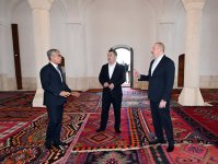 Prezident İlham Əliyev və Prezident Sadır Japarov Ağdam Cümə məscidinin bərpadan sonra açılışında iştirak ediblər (FOTO/VİDEO) (YENİLƏNİB)