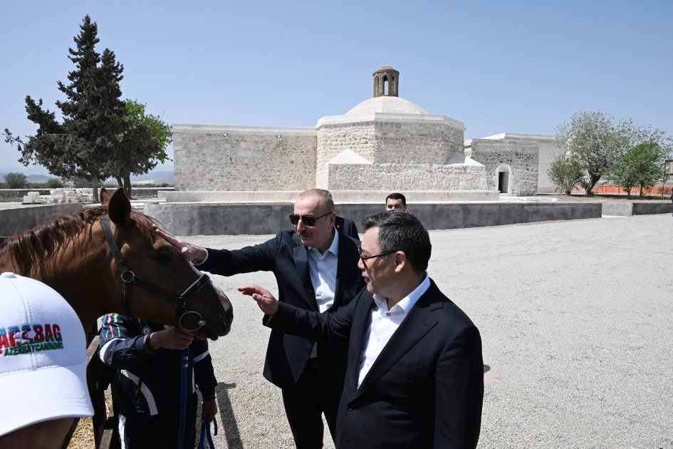 Prezident İlham Əliyev Sadır Japarova Qarabağ atı hədiyyə etdi (FOTO)