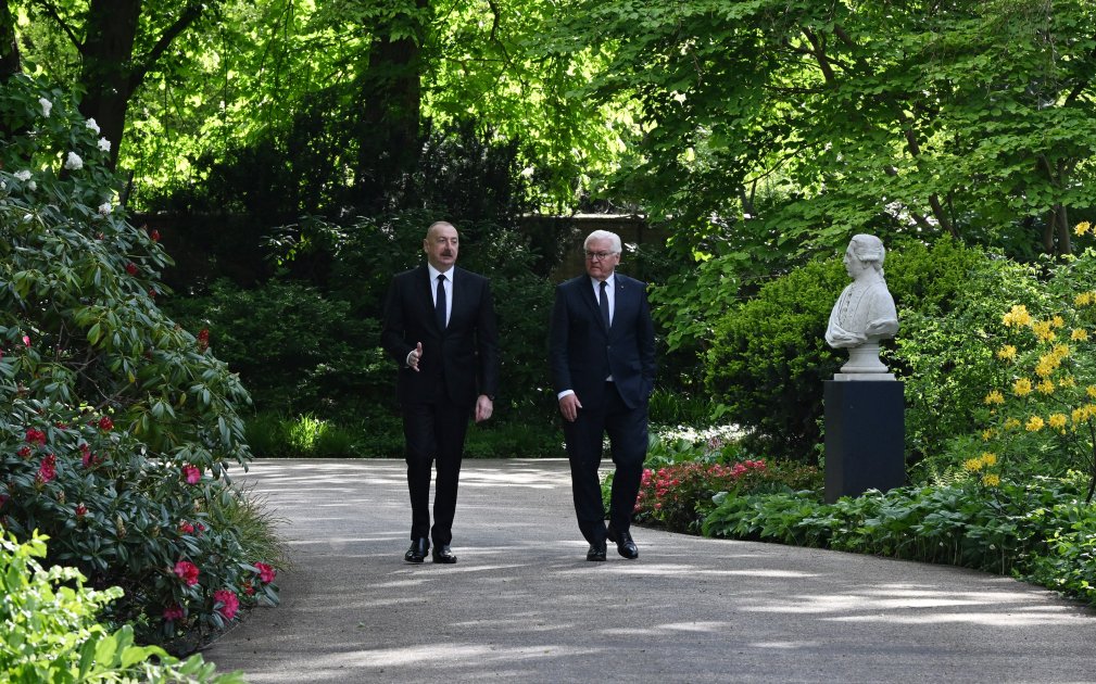 Prezident İlham Əliyevin Almaniya Prezidenti Frank-Valter Ştaynmayer ilə təkbətək görüşü olub (FOTO/VİDEO) (YENİLƏNİB)
