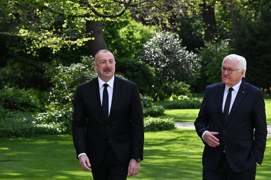 Prezident İlham Əliyevin Almaniya Prezidenti Frank-Valter Ştaynmayer ilə təkbətək görüşü olub (FOTO/VİDEO) (YENİLƏNİB)