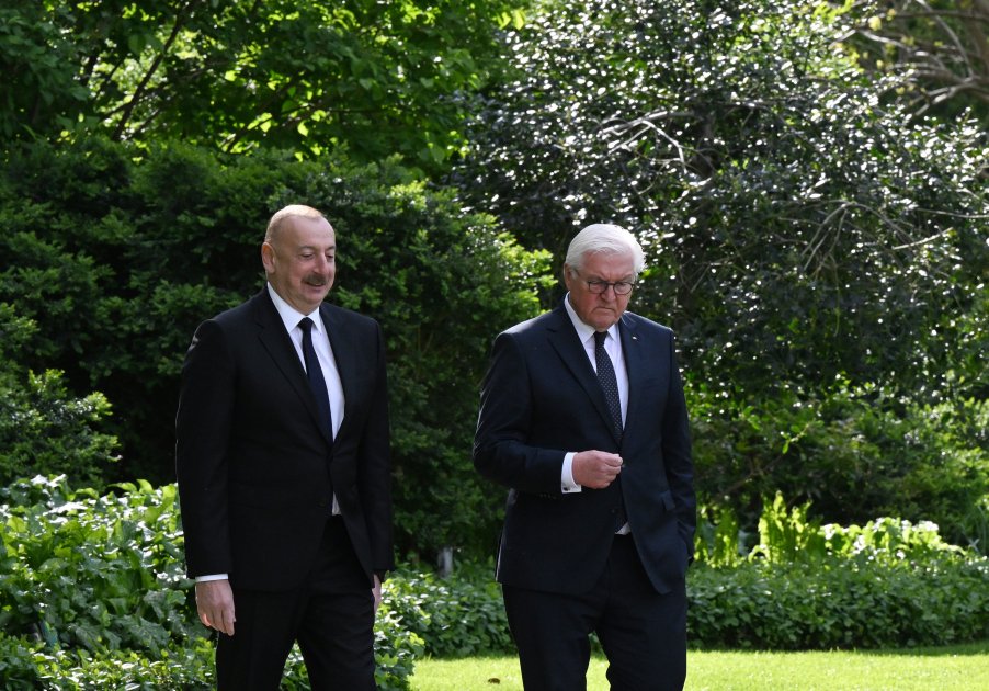 Prezident İlham Əliyevin Almaniya Prezidenti Frank-Valter Ştaynmayer ilə təkbətək görüşü olub (FOTO/VİDEO) (YENİLƏNİB)