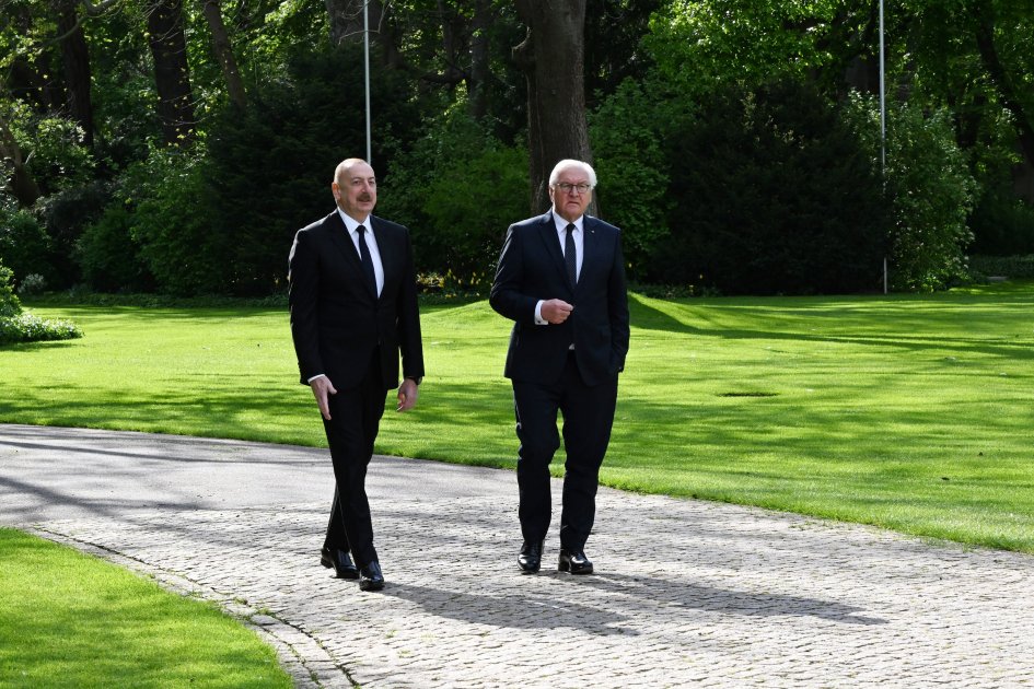 Prezident İlham Əliyevin Almaniya Prezidenti Frank-Valter Ştaynmayer ilə təkbətək görüşü olub (FOTO/VİDEO) (YENİLƏNİB)