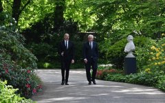 Prezident İlham Əliyevin Almaniya Prezidenti Frank-Valter Ştaynmayer ilə təkbətək görüşü olub (FOTO/VİDEO) (YENİLƏNİB)