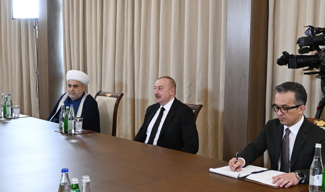 Prezident İlham Əliyev Rusiyanın Şimali Qafqaz regionunun müftilərindən ibarət nümayəndə heyətini qəbul edib (FOTO/VİDEO) (YENİLƏNİB)