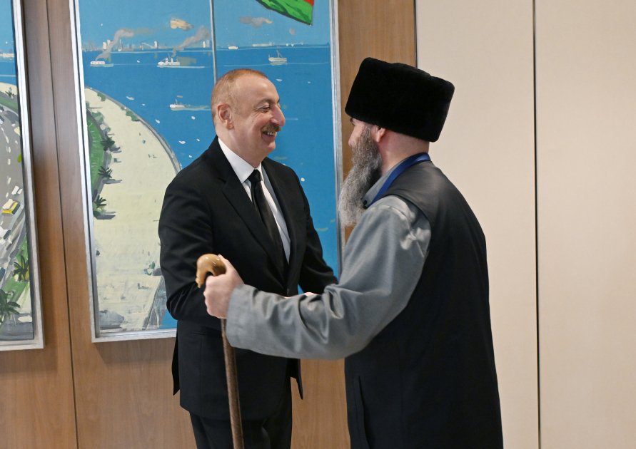 Prezident İlham Əliyev Rusiyanın Şimali Qafqaz regionunun müftilərindən ibarət nümayəndə heyətini qəbul edib (FOTO/VİDEO) (YENİLƏNİB)