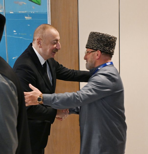 Prezident İlham Əliyev Rusiyanın Şimali Qafqaz regionunun müftilərindən ibarət nümayəndə heyətini qəbul edib (FOTO/VİDEO) (YENİLƏNİB)