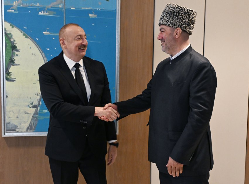 Prezident İlham Əliyev Rusiyanın Şimali Qafqaz regionunun müftilərindən ibarət nümayəndə heyətini qəbul edib (FOTO/VİDEO) (YENİLƏNİB)