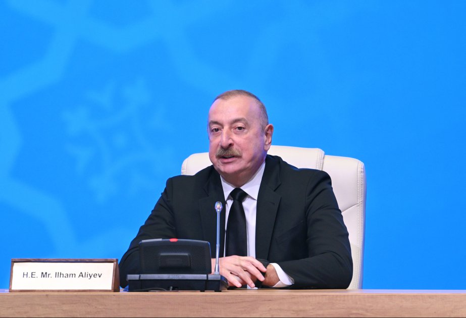 Prezident İlham Əliyev: Azərbaycan və Ermənistan delimitasiya və demarkasiya işlərini hər hansı vasitəçi olmadan aparır (VİDEO)