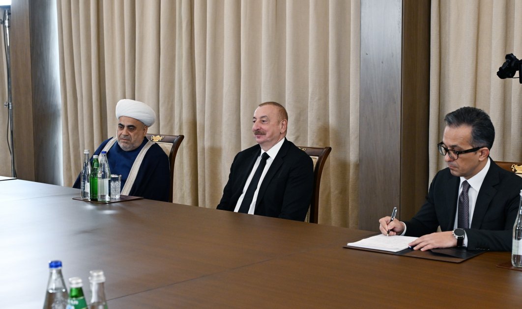 Prezident İlham Əliyev TDT-yə üzv və müşahidəçi dövlətlərin dini rəhbərlərindən ibarət nümayəndə heyətini qəbul edib (FOTO/VİDEO) (YENİLƏNİB)