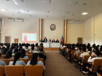 AzMİU-nun Təbliğat-təşviqat qrupu region məktəbliləri ilə görüşdədir (FOTO)