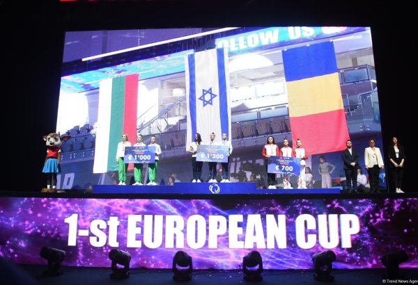 Bədii gimnastika üzrə Avropa Kubokunda qaliblər mükafatlandırılıb (FOTO)