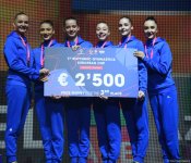 Bakıda keçirilən bədii gimnastika üzrə Avropa Kubokunun ilk qalibləri mükafatlandırılıblar (FOTO)