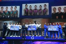 Bakıda keçirilən bədii gimnastika üzrə Avropa Kubokunun ilk qalibləri mükafatlandırılıblar (FOTO)