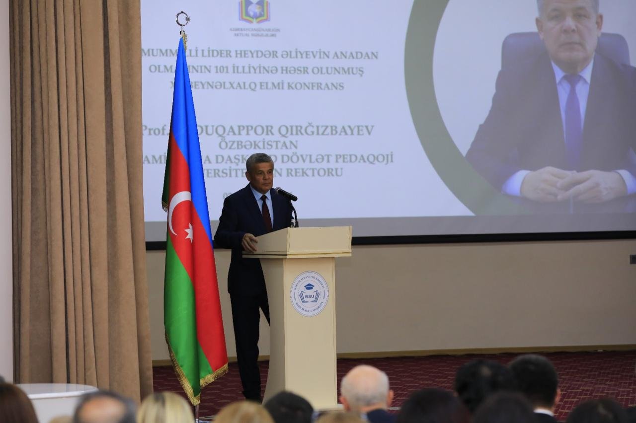 BSU-da Ümummilli Lider Heydər Əliyevin anadan olmasının 101-ci ildönümünə həsr edilmiş beynəlxalq elmi konfrans keçirilib (FOTO)
