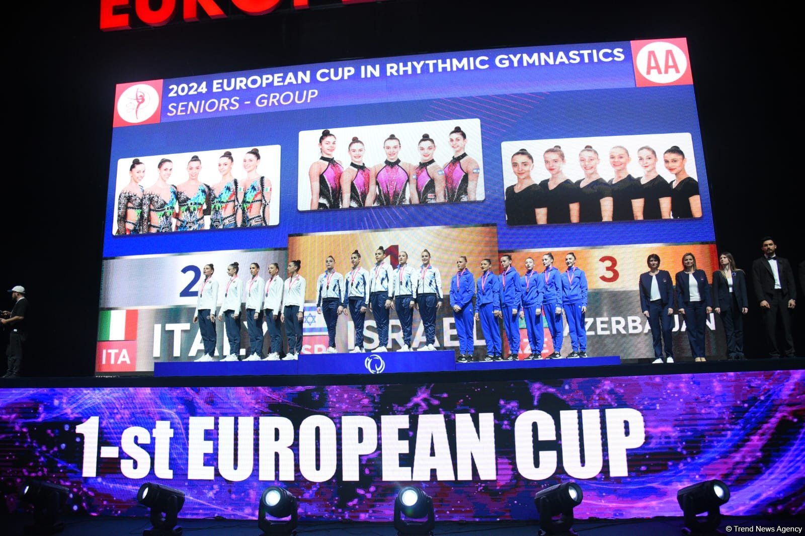 Bakıda keçirilən bədii gimnastika üzrə Avropa Kubokunun ilk qalibləri mükafatlandırılıblar (FOTO)