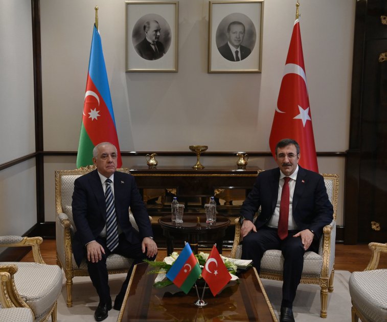 Əli Əsədov Türkiyənin Vitse-prezidenti Cevdet Yılmazla görüşüb (FOTO)