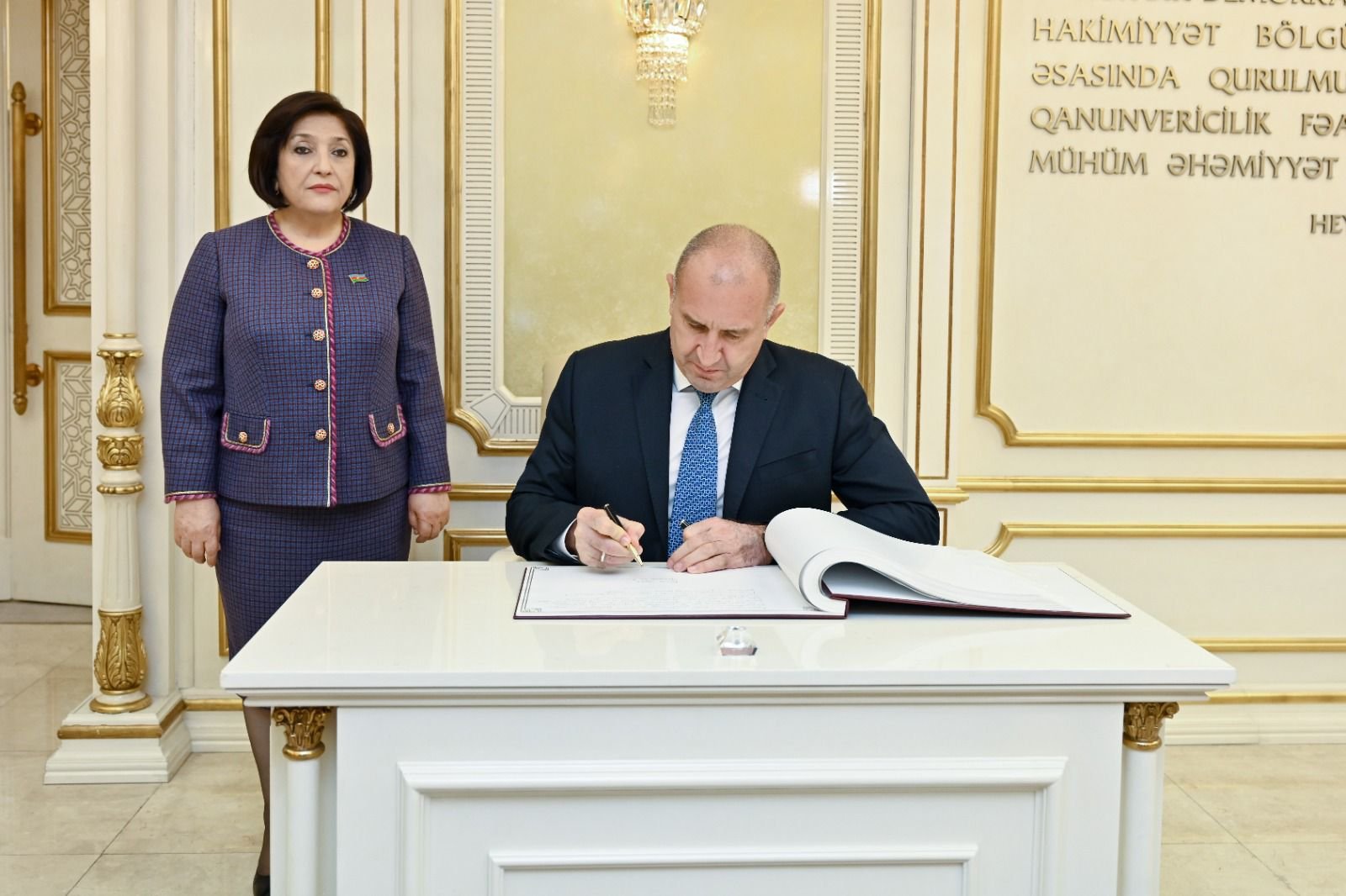 Milli Məclisin sədri ilə Bolqarıstan Prezidenti arasında görüş keçirilib (FOTO)