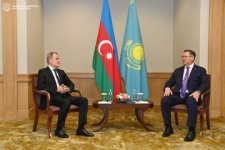 Azərbaycan və Qazaxıstan XİN başçıları arasında görüş olub (FOTO)