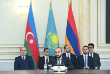 Azərbaycan, Ermənistan və Qazaxıstan XİN rəhbərləri arasında görüş keçirilir (FOTO)