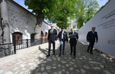 Prezident İlham Əliyev və Birinci xanım Mehriban Əliyeva Şuşada "Şirin su" hamamının bərpadan sonra açılışında iştirak ediblər (FOTO/VİDEO) (YENİLƏNİB)