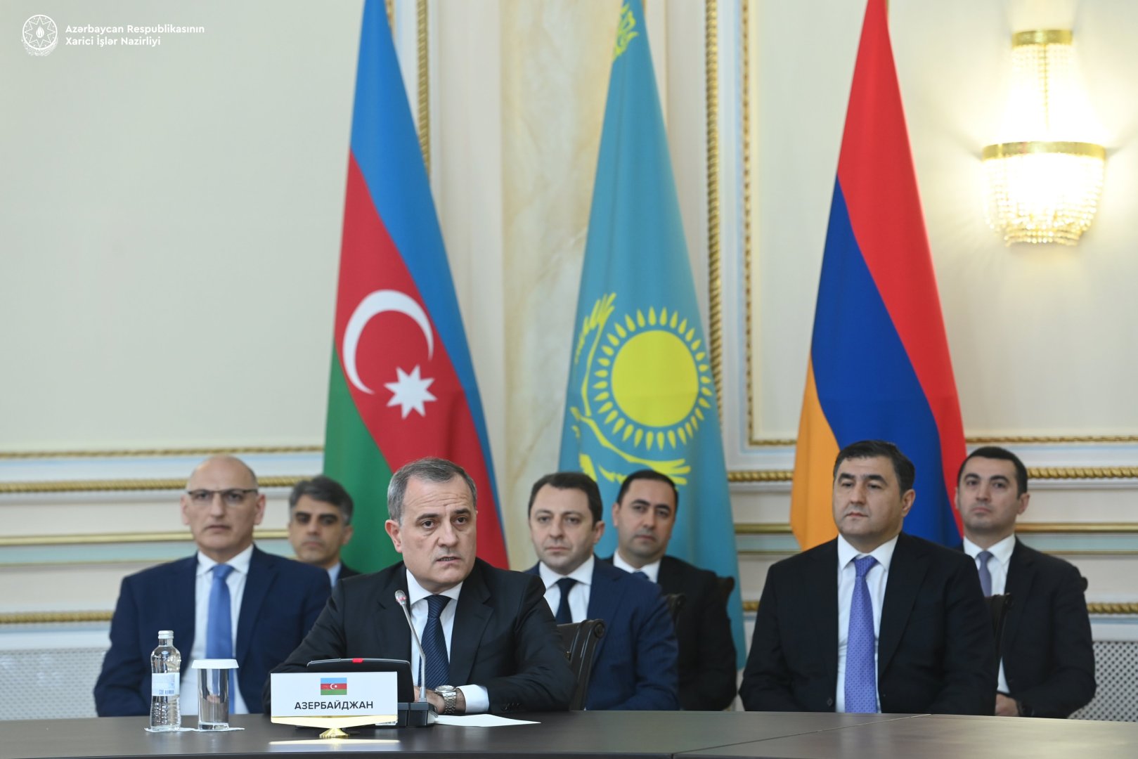 Azərbaycan, Ermənistan və Qazaxıstan XİN rəhbərləri arasında görüş keçirilir (FOTO)
