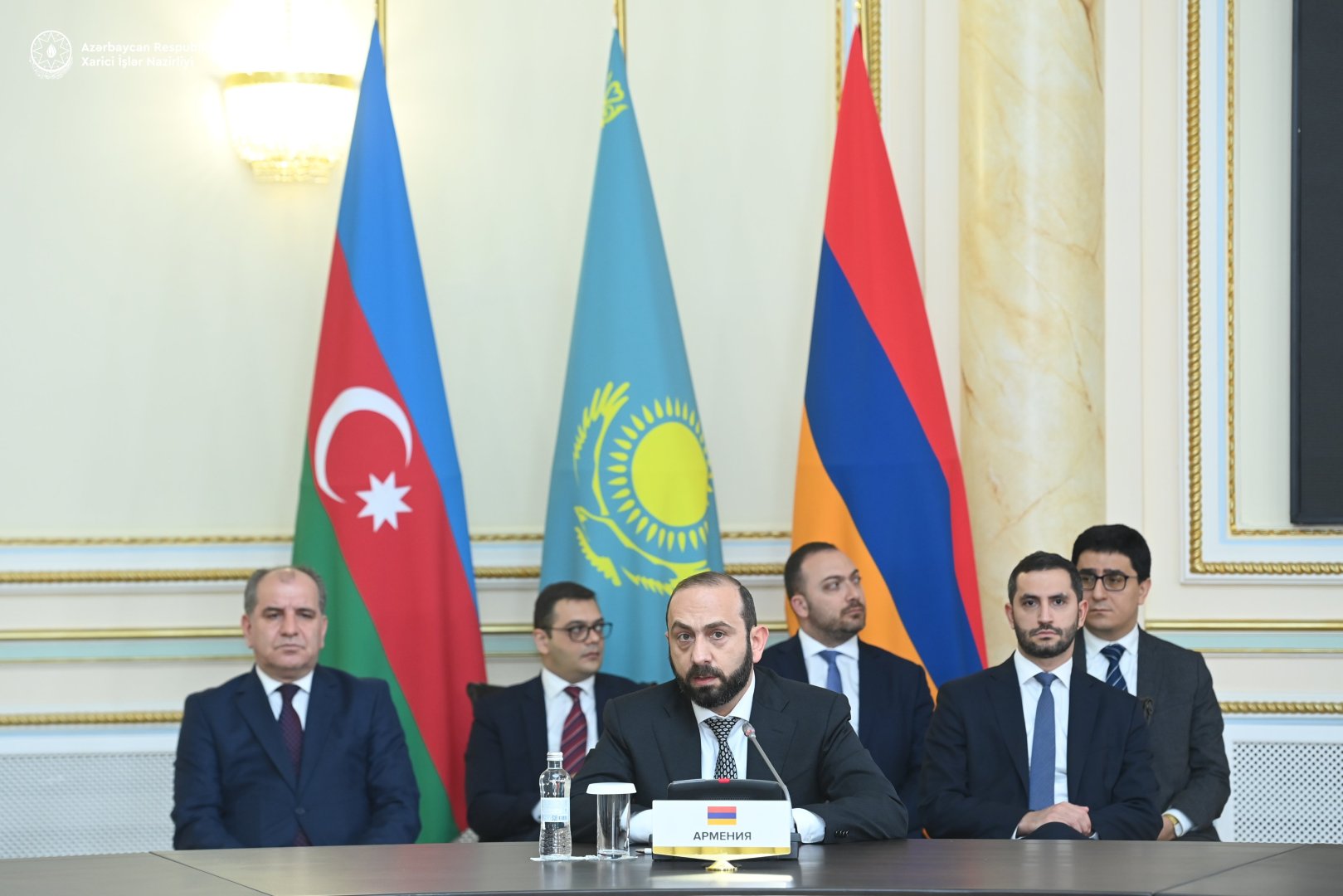 Azərbaycan, Ermənistan və Qazaxıstan XİN rəhbərləri arasında görüş keçirilir (FOTO)