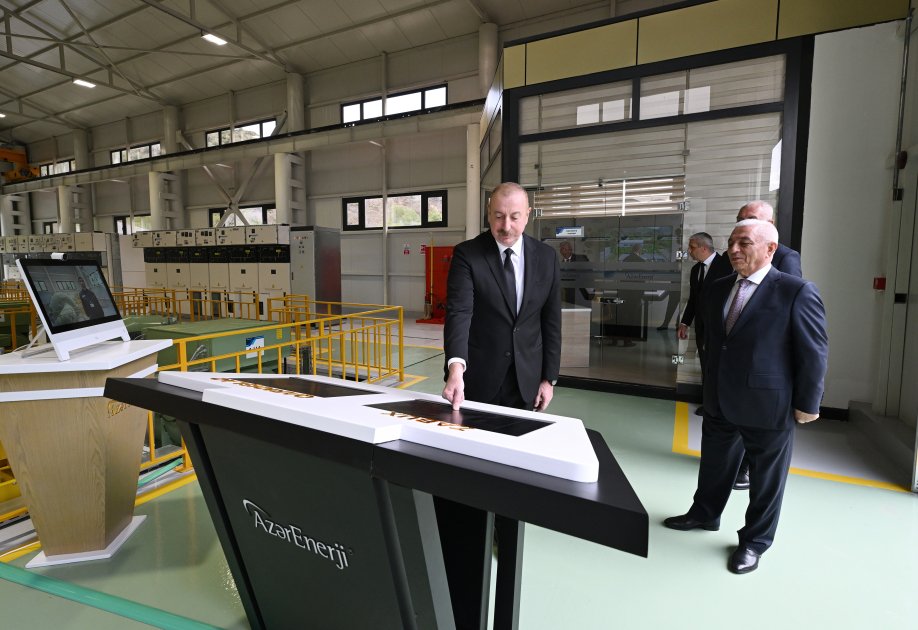 Prezident İlham Əliyev Laçında kiçik su elektrik stansiyalarının açılışlarında iştirak edib (FOTO/VİDEO)
