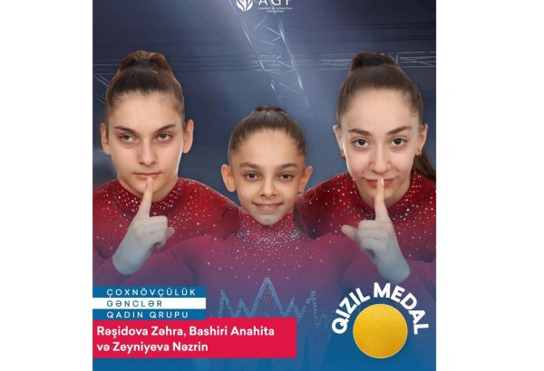 Gənc gimnastlarımız beynəlxalq yarışda qızıl medal qazanıblar