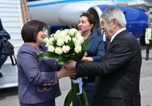 Milli Məclisin sədri Özbəkistana işgüzar səfərə gəlib (FOTO)