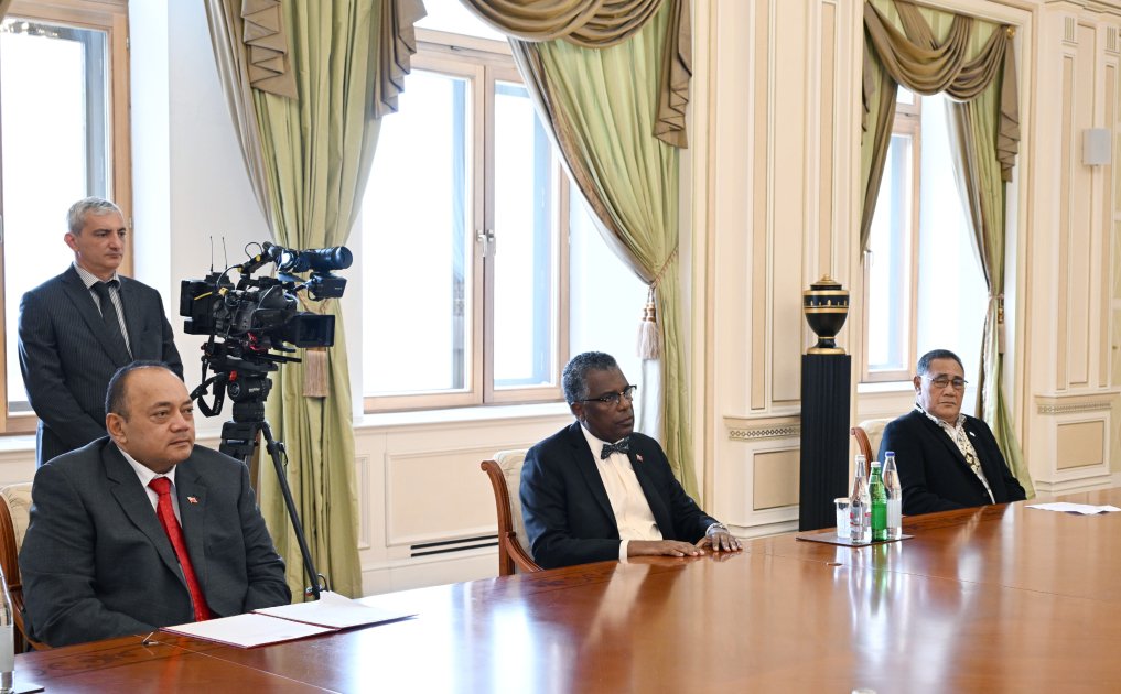 Prezident İlham Əliyev Tuvalunun general-qubernatorunu, Tonqanın Baş nazirini və Baham Adaları Birliyinin xarici işlər nazirini qəbul edib (FOTO/VİDEO) (YENİLƏNİB)