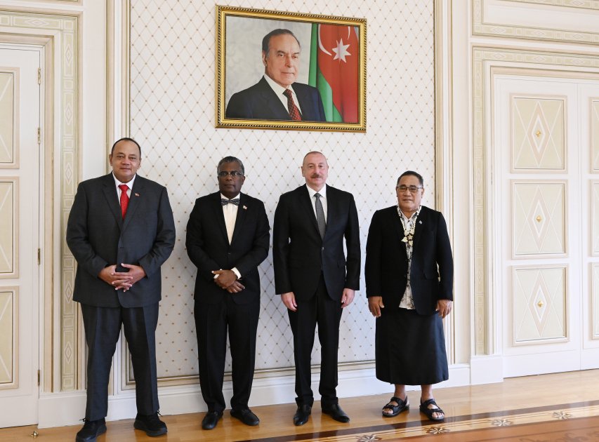 Prezident İlham Əliyev Tuvalunun general-qubernatorunu, Tonqanın Baş nazirini və Baham Adaları Birliyinin xarici işlər nazirini qəbul edib (FOTO/VİDEO) (YENİLƏNİB)