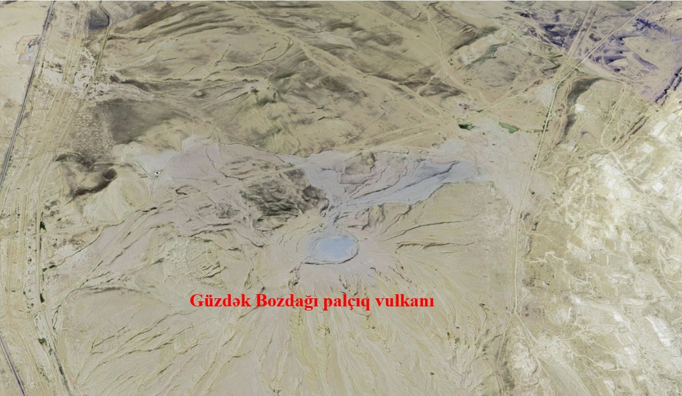 Güzdək Bozdağı palçıq vulkanında püskürmə olub