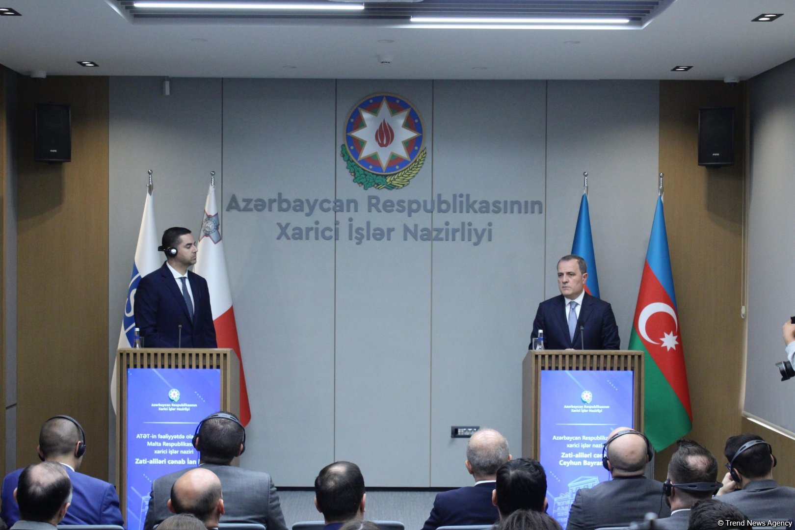 Ceyhun Bayramov  ATƏT-in fəaliyyətdə olan sədri ilə birgə mətbuat konfransı keçirib (FOTO)