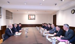 Prezident Administrasiyasının rəhbəri Samir Nuriyev Belarusun Baş nazirinin müavini İqor Petrişenko ilə görüşüb (FOTO)
