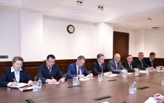 Prezident Administrasiyasının rəhbəri Samir Nuriyev Belarusun Baş nazirinin müavini İqor Petrişenko ilə görüşüb (FOTO)