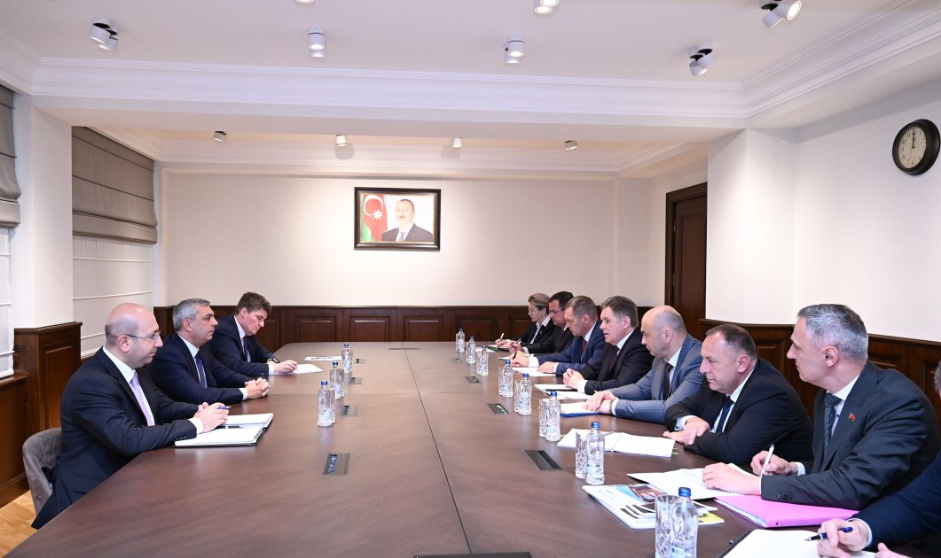 Prezident Administrasiyasının rəhbəri Samir Nuriyev Belarusun Baş nazirinin müavini İqor Petrişenko ilə görüşüb (FOTO)