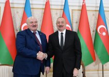 Prezident İlham Əliyev və Prezident Aleksandr Lukaşenko mətbuata bəyanatlarla çıxış ediblər (FOTO/VİDEO) (YENİLƏNİB)