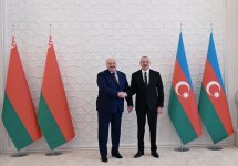 Belarus Prezidenti Aleksandr Lukaşenkonun rəsmi qarşılanma mərasimi olub (FOTO/VİDEO)