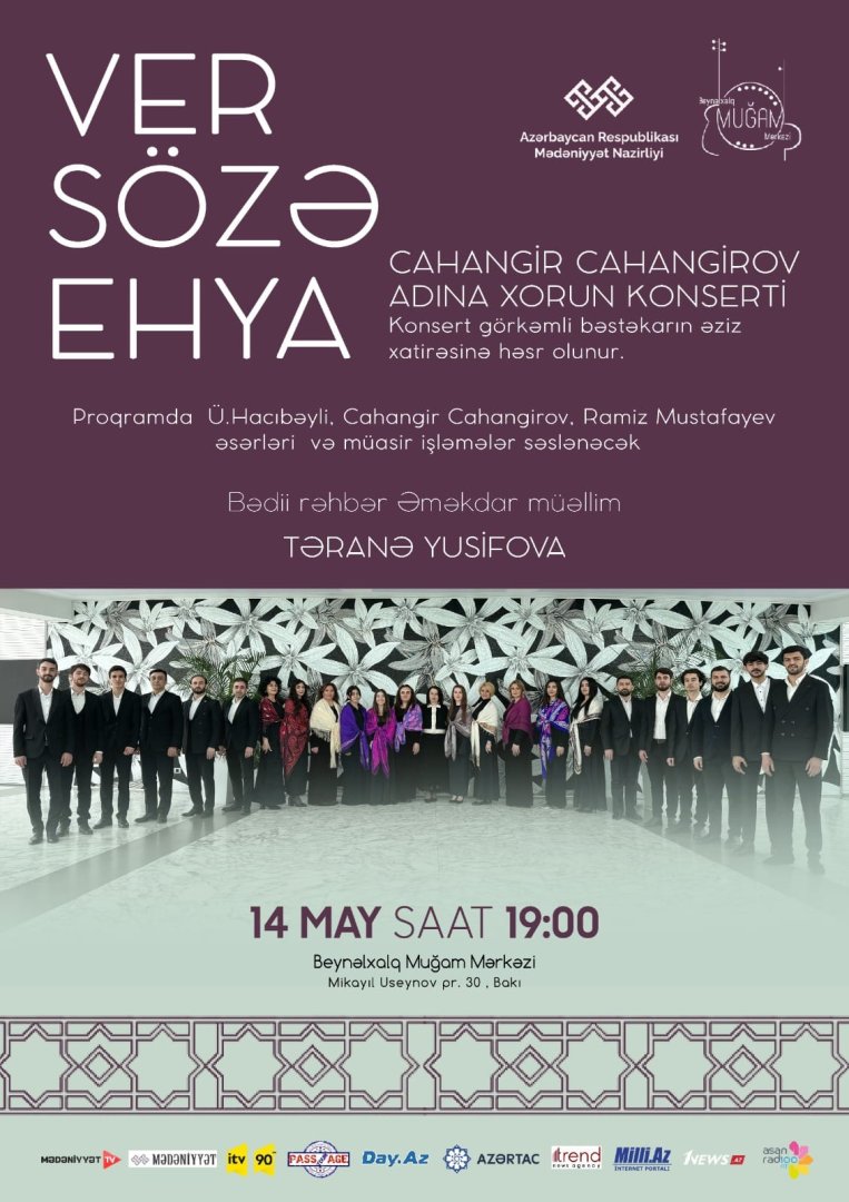 Cahangir Cahangirov adına Xorun “Ver sözə ehya” adlı  konsert proqramı təqdim olundu (FOTO)