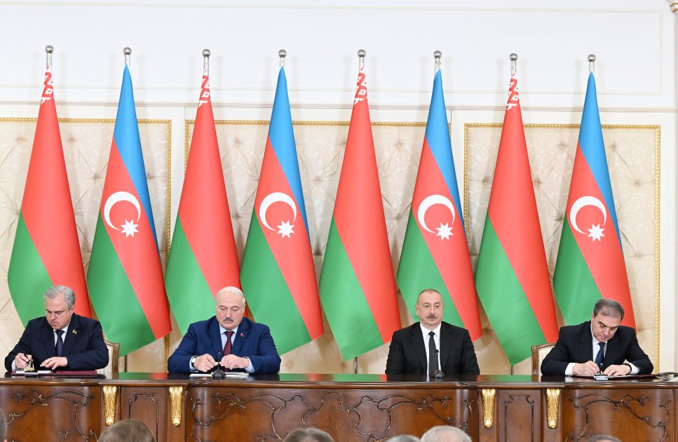 Azərbaycan-Belarus sənədləri imzalanıb (FOTO/VİDEO) (YENİLƏNİB)