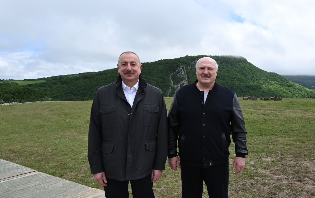 Prezident İlham Əliyev və Prezident Aleksandr Lukaşenko Cıdır düzündə olublar (FOTO)